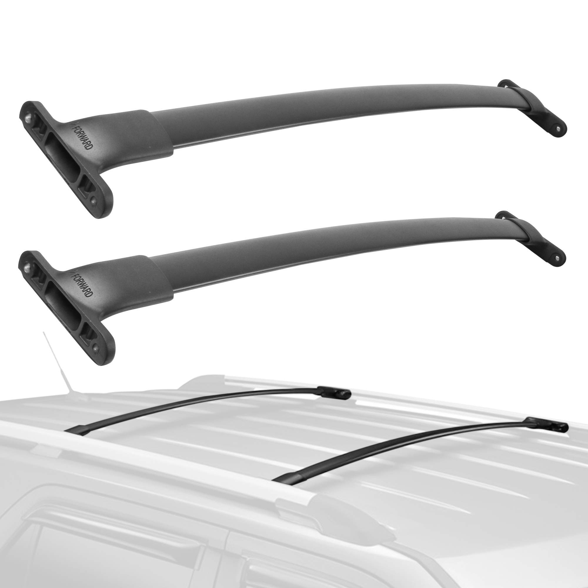 MOSTPLUS Roof Rack Cross Bar Rail Compatible for 2016 2017 2018 2019 Ford Explorer Cargo Racks