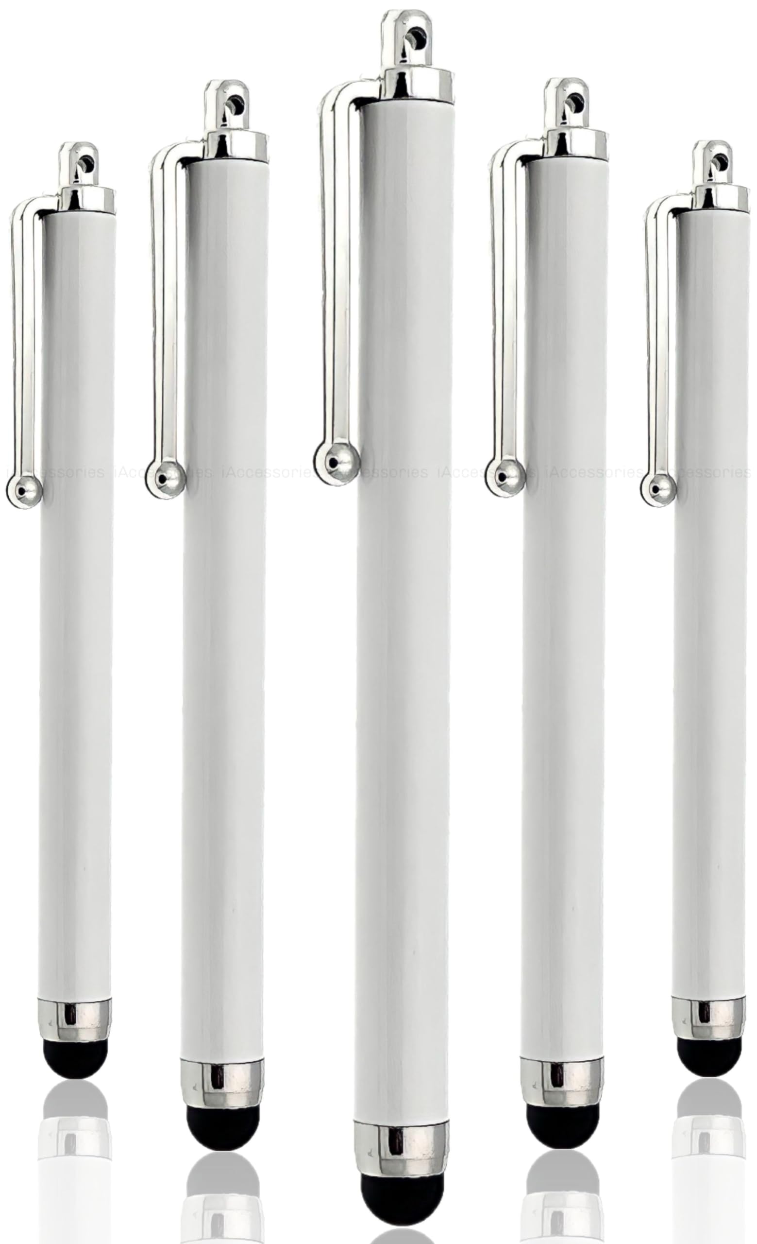 iAccessories Universal Capacitive Stylus Pen Compatible with All Touch Screens Devices Mobile Phones Android Tablet iOS Windows Smartphones - Pack of 5 | White (B0CKNM417B) Amazon Price History, Amazon Price Tracker