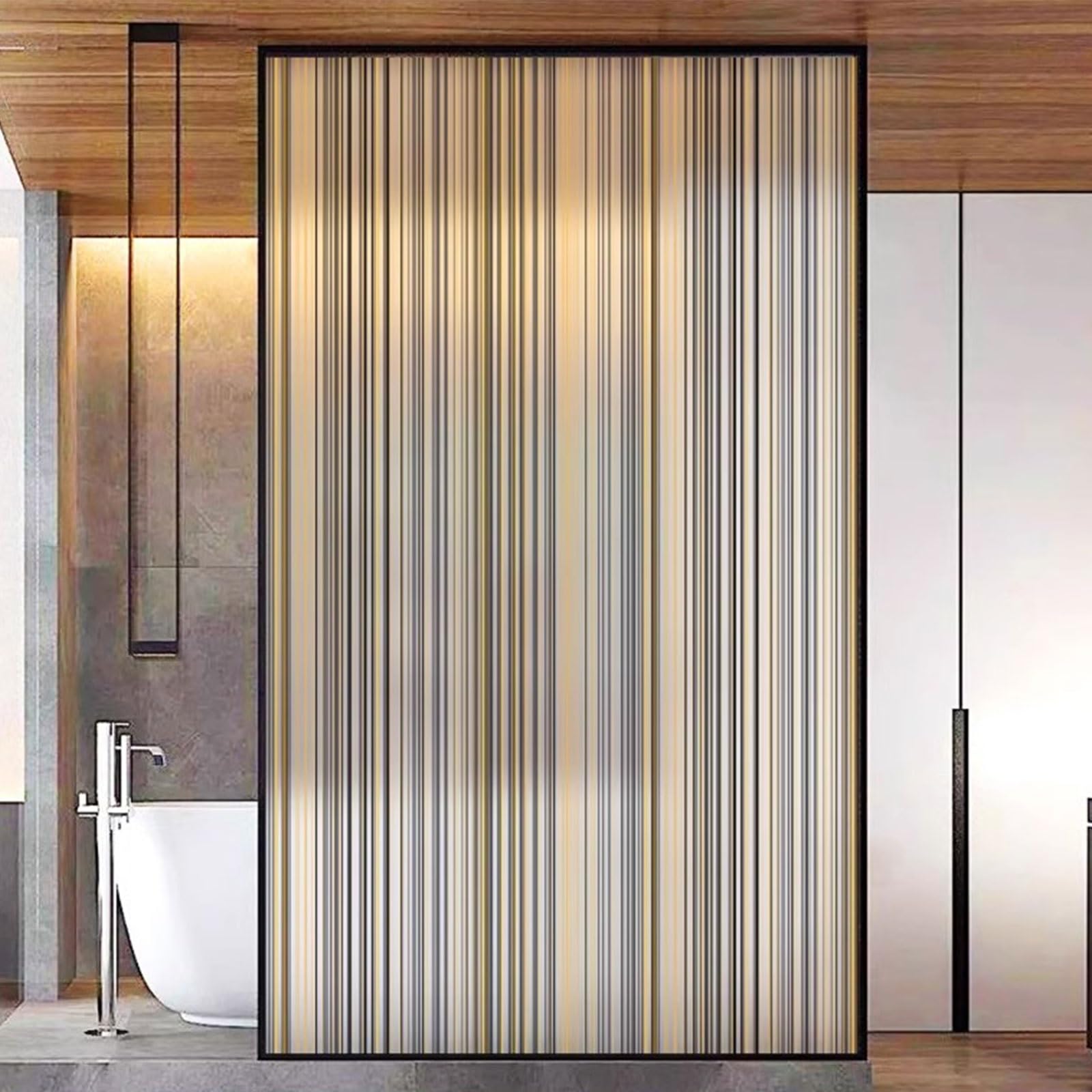 Eiauiuo Window Film Decorative PVC Static Cling Glass Privacy Film