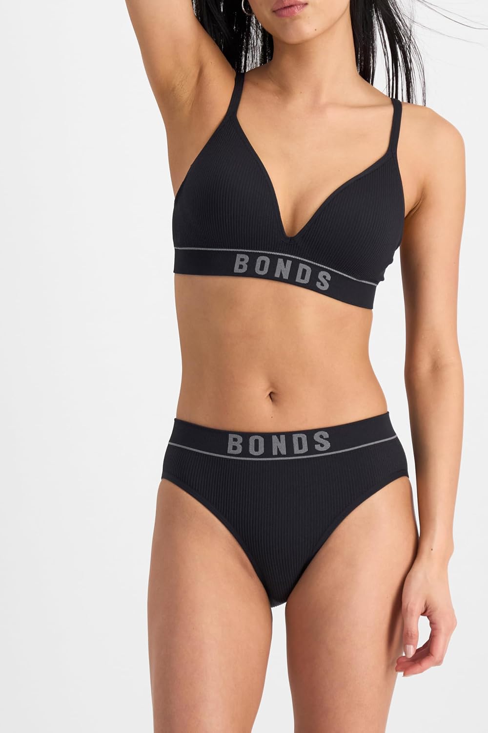 Bonds womens Seamless Stretch Rib Hipster High Leg Underwear for Women, 3-pack - Image 5