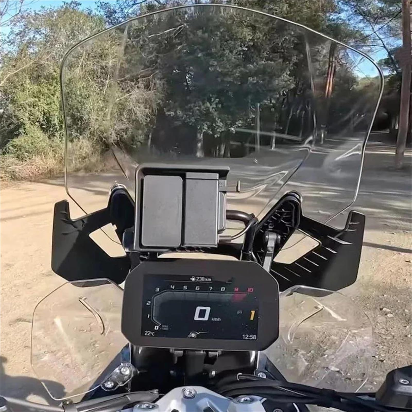 Accessori Moto Supporto Per Telefono Caricatore Wireless USB Ricarica Rapida Per BMW R1300GS R1300 GS R 1300 R1300gs staffa navigazione(rosso)