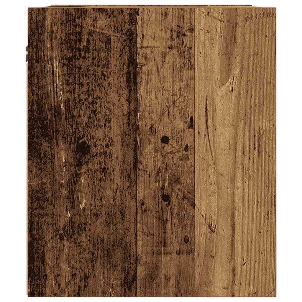 Comodino sospeso con spazio di archiviazione, comodino da parete per camera da letto, risparmio di spazio per il montaggio a parete, parete moderna in legno effetto legno anticato, parete con