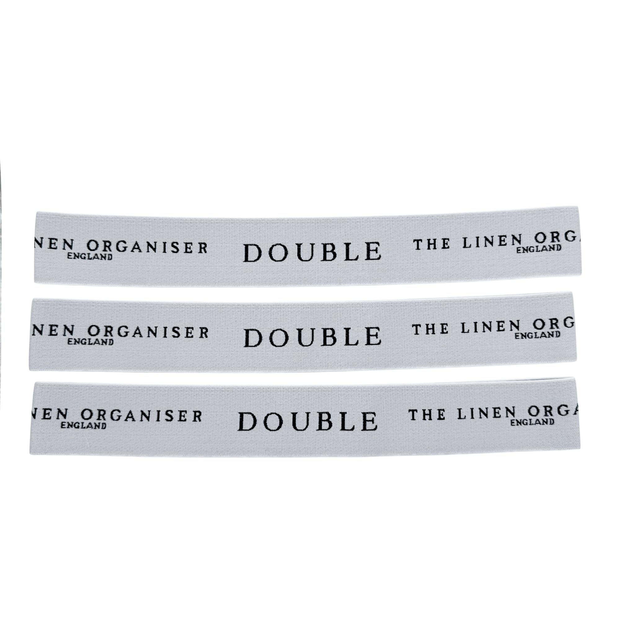 DOUBLE – Linen Organiser Bedding Bands (3 Pack) – Strong Elastic Bedding Organiser Keep Sheets, Duvet Covers & Pillowcases Neat and Folded + Reusable Canvas Storage Pouch By Halfyards Studio