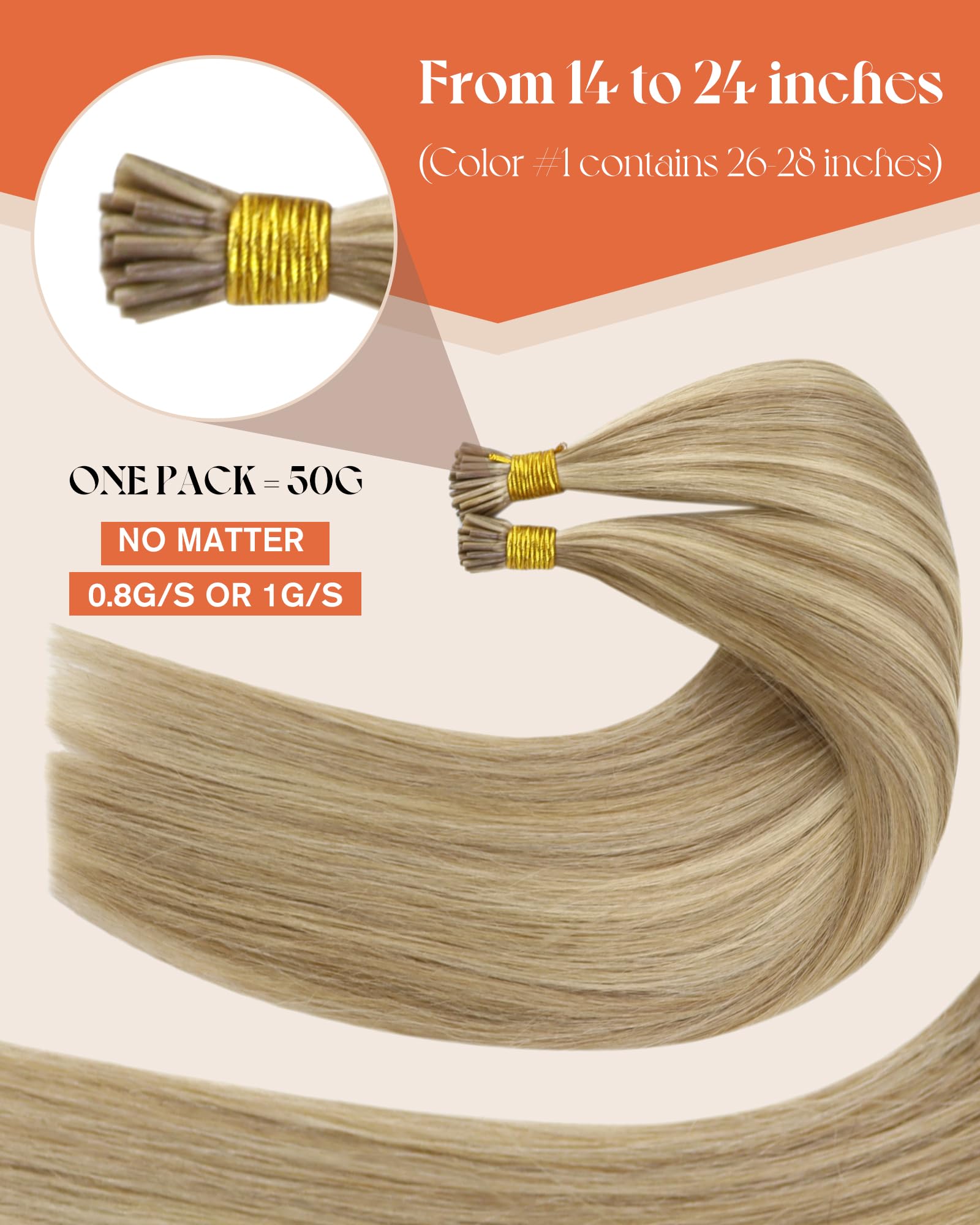 Amazon.com : Sunny Hair 22inch 50g I Tip Hair Extensions  display picture 1