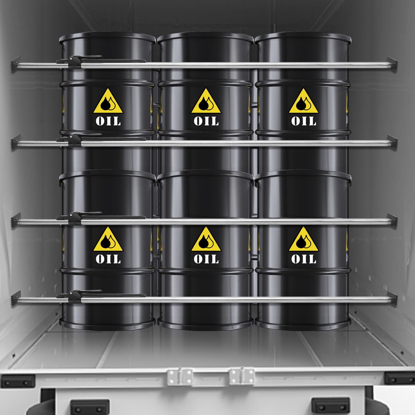 VEVOR Cargo Bar, Ratcheting Cargo Bar Adjustable from 89" to 104", Heavy-duty Steel Cargo Stabilizer Bar with 309 lbs Capacity, Truck Bed Load Bar for Pickup Truck Bed, Trailer, Semi Trailer (4 pcs)