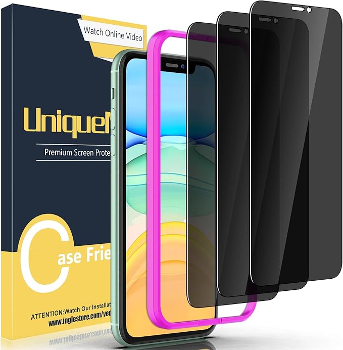 [3 Pack] UniqueMe Anti Spy Privacy Screen Protector Compatible for