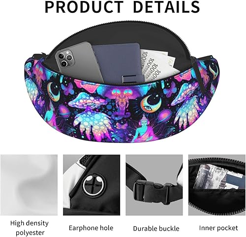 Miniatura 173 de Graffiti Instrument Music 80s 90s Microphone Fashion Casual Fanny Pack Waist Bag Men Women Adjustable Belt Waist Bag For Travel Hiking Cycling
