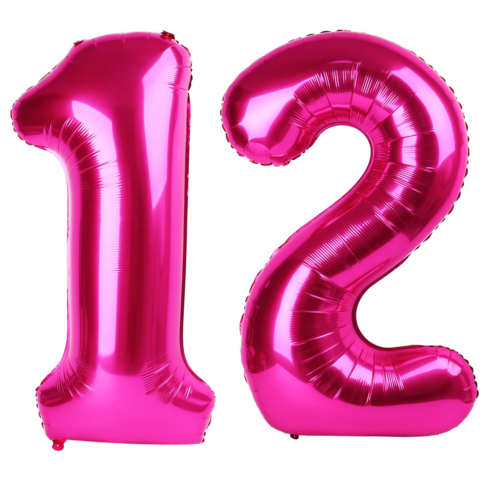 Kelfuoya Rose Red Number 12 Jumbo Mylar Foil Balloon | Party Decoration Essential - main product image