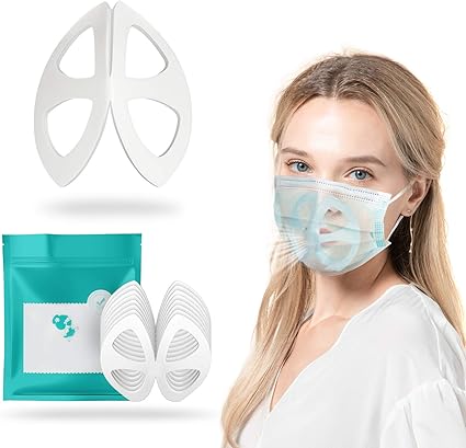 Download Amazon Com 8 Packs 3d Mask Bracket Inner Support Frame Skin Friendly Mask Guard Pad Basket For Comfortable Breathing Mask Inserts Holder For Makeup Lipstick Protection At Home Outdoor For Adults Kids Health