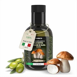 Foodico Olivenöl mit Steinpilz-Aroma | Italienisches Olivenöl Extra Vergine | Pilzgeschmack Öl für Pasta & Risotto | 250 ml