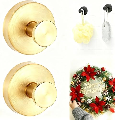 Miniatura 11 de Ganchos de ventosa para coronas de puerta, resistentes y reutilizables con ventosa para puerta delantera, pared de baño, cocina, ventana de vidrio,