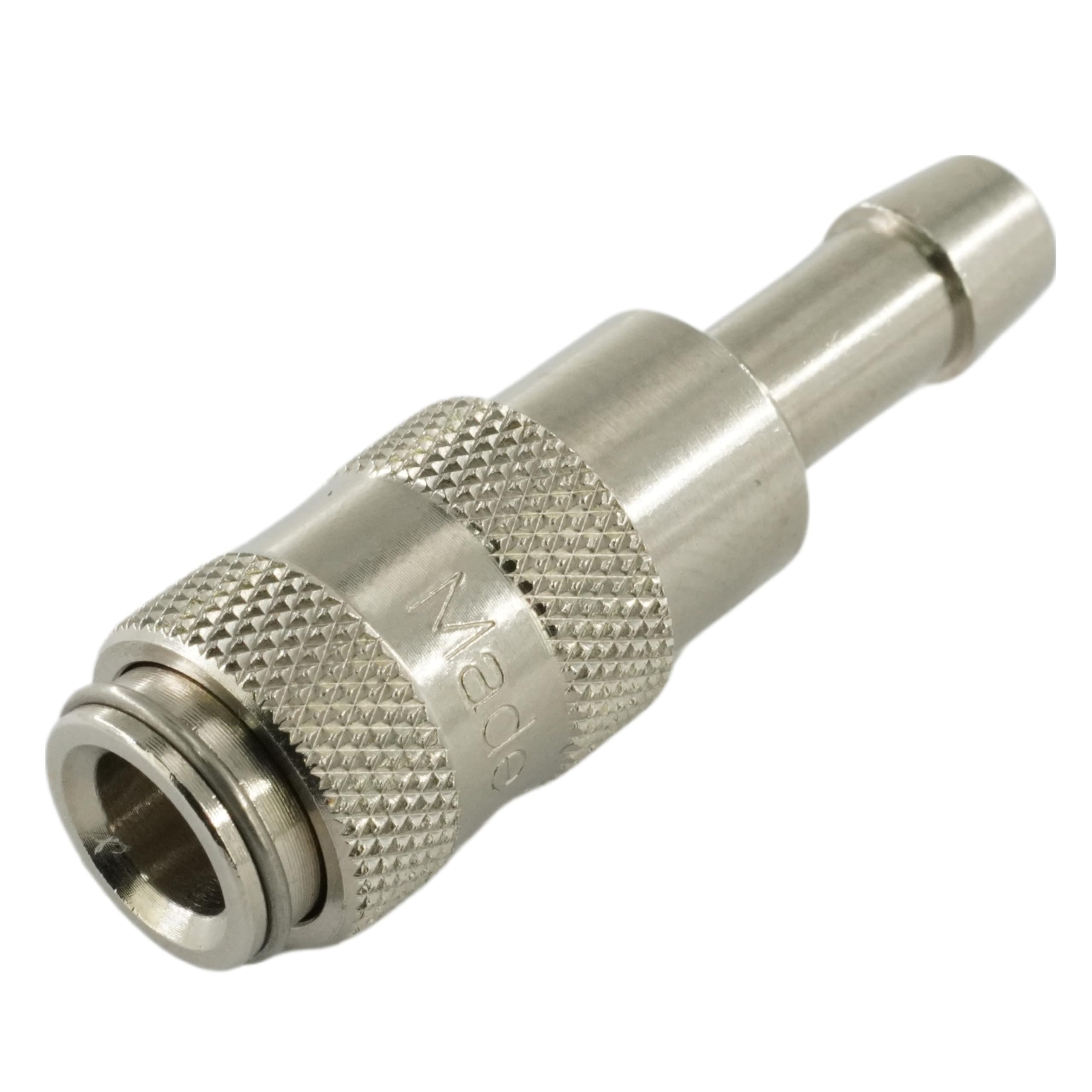 Giunto ad aria compressa NW 2,7 con tubo flessibile Micro della frizione in ottone nichelato/acciaio inox