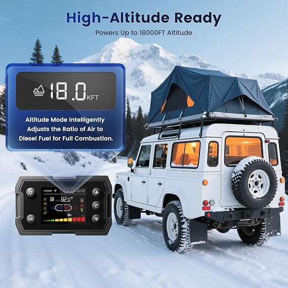8KW Diesel Heater, 6L Toolbox 2S Plus Portable Diesel Air Heater All in One 110/12/24V with App Control, Automatic Start and Stop, Altitude Mode Functions for RV Garage Camper Fishing