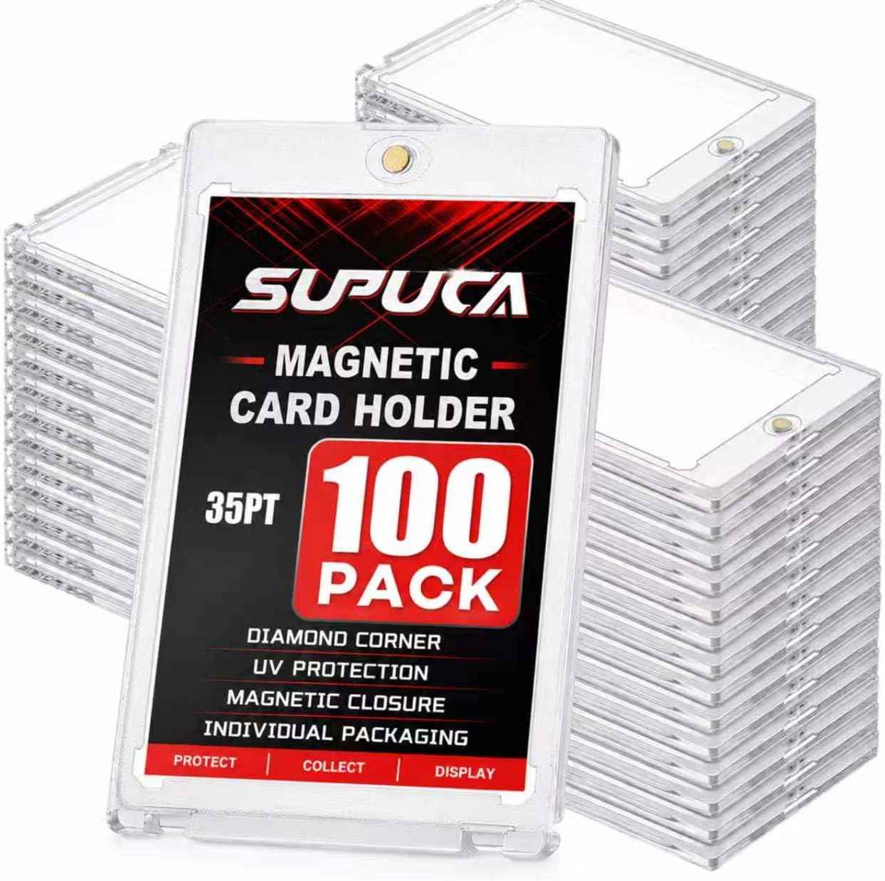 100ct Magnetic Card Holder, 35PT One Touch Card Holder