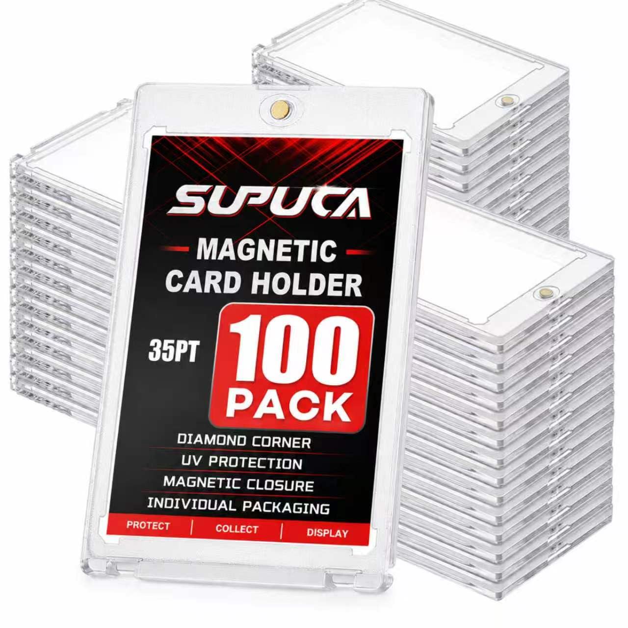 Amazon.com: Supuca 100ct Magnetic Card Holder, 35PT One Touch Card