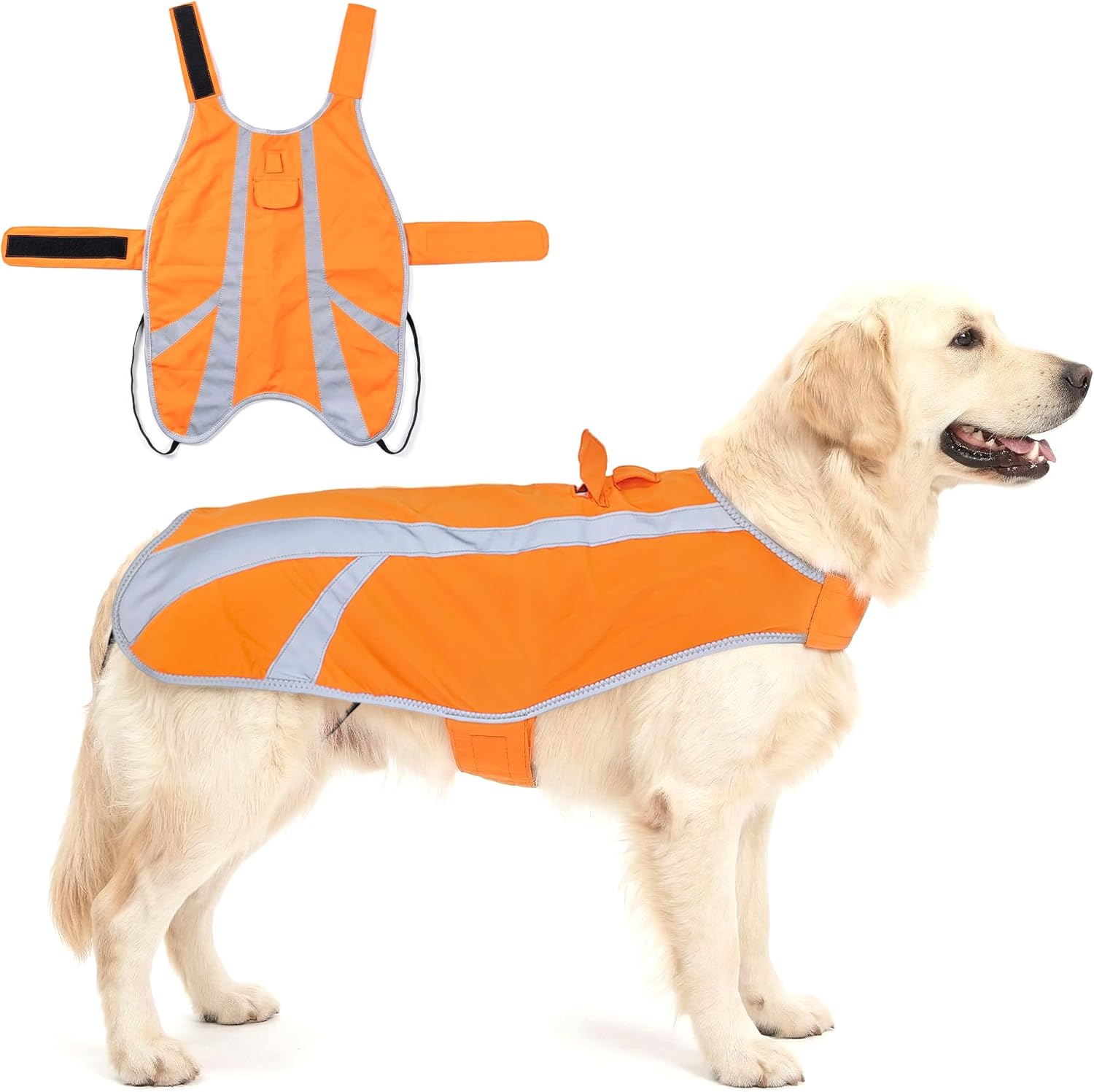Dog Reflective Vest – High Visibility Dog Safety Vest for Night Walking, Lightweight & Adjustable Dog Visibility Vest, Durable Gear for Small to Large Dogs(L)