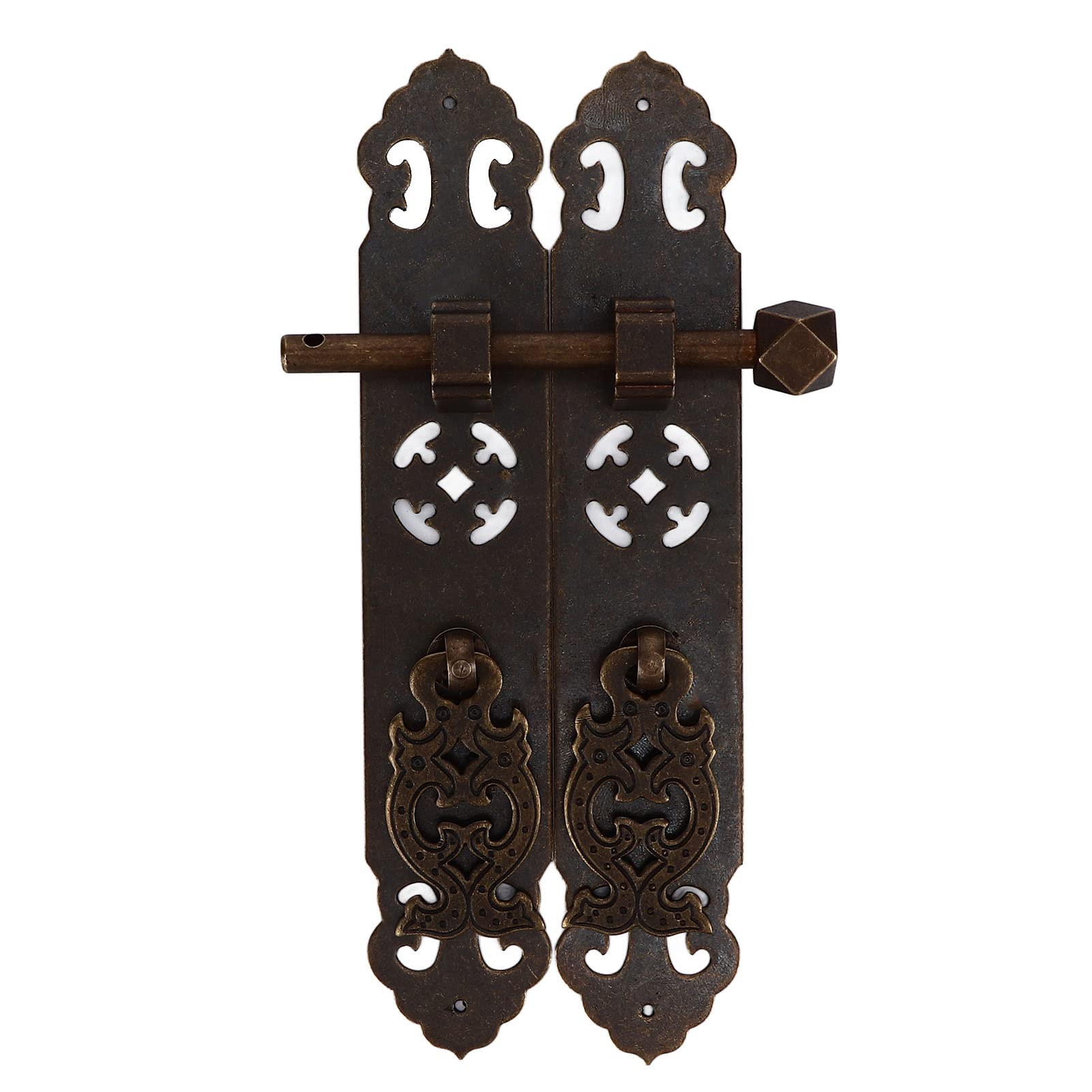 Antique Drawer Hanger Pulls, Cupboard Pulls Handles High Hardness Beautifully Engraved for Wine Cabinet Dressers (Bronze)