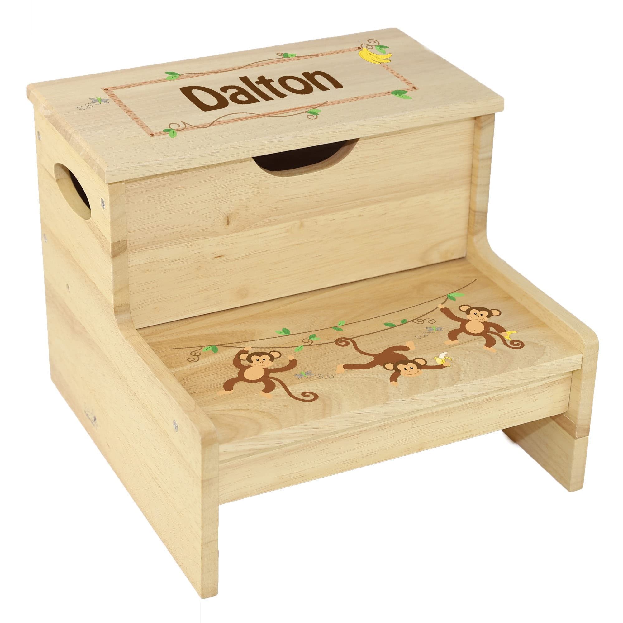 Wood Storage Stool - Monkey Boy