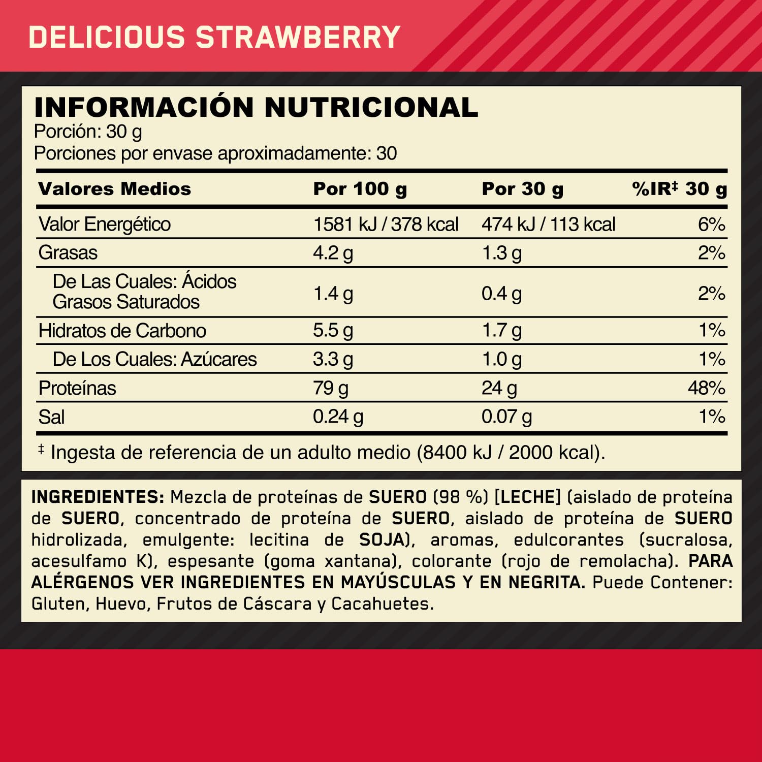 Optimum Nutrition Gold Standard 100% Whey Proteína en Polvo, 900g