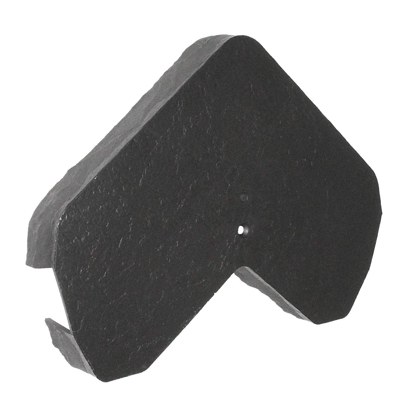4 x Slate Grey Enviro Tile Ridge Gable End Cap Slate Roof Lightweight Synthetic Plastic Roofing — image 1