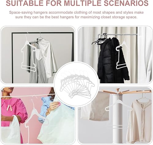 Miniatura 9 de CHILDWEET 10 perchas de plástico para ropa para niños pequeños y niñas, perchas ligeras para ropa y organización de armario