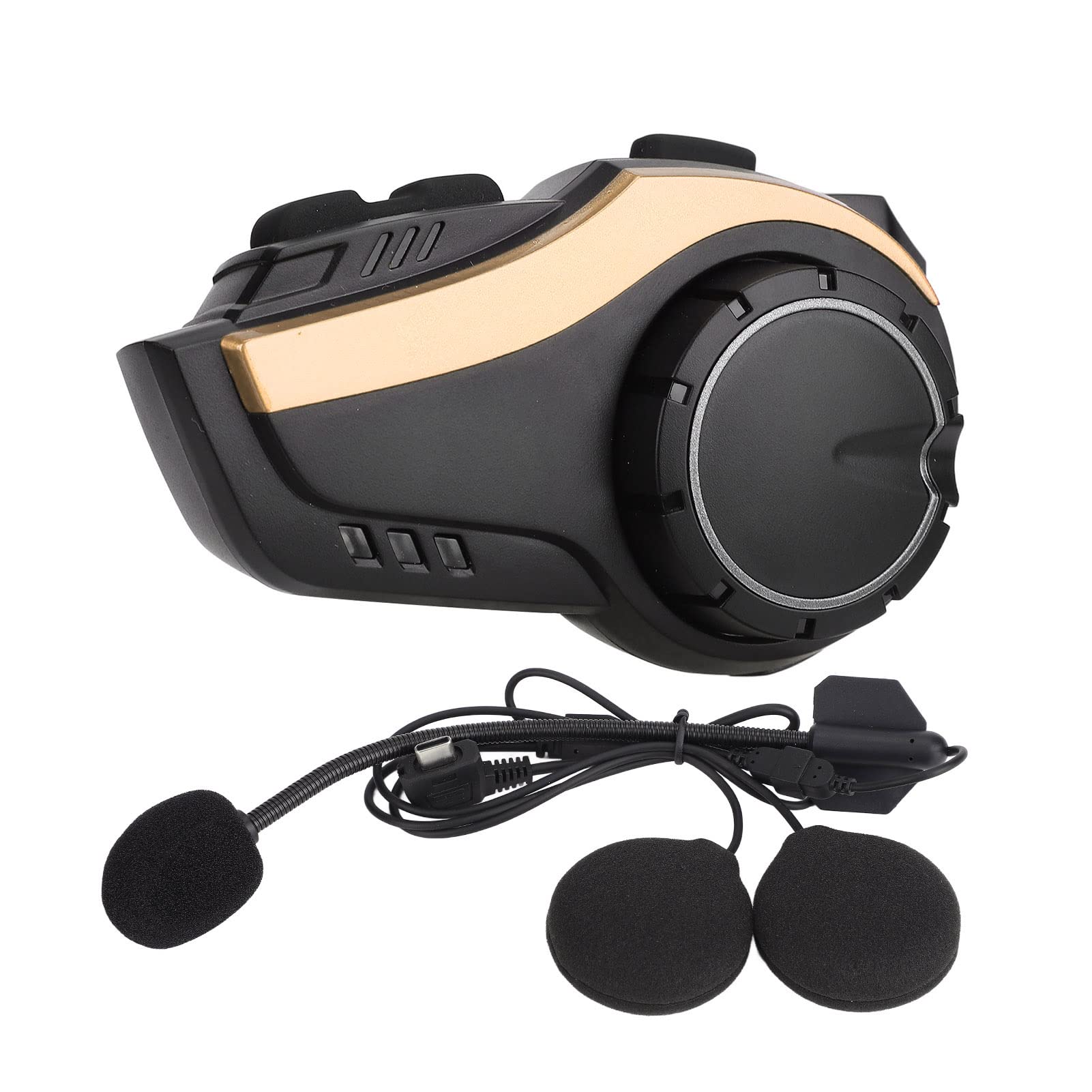 Wakects Casco Moto Bluetooth Auricolare, IP65 Impermeabile (YELLOW)