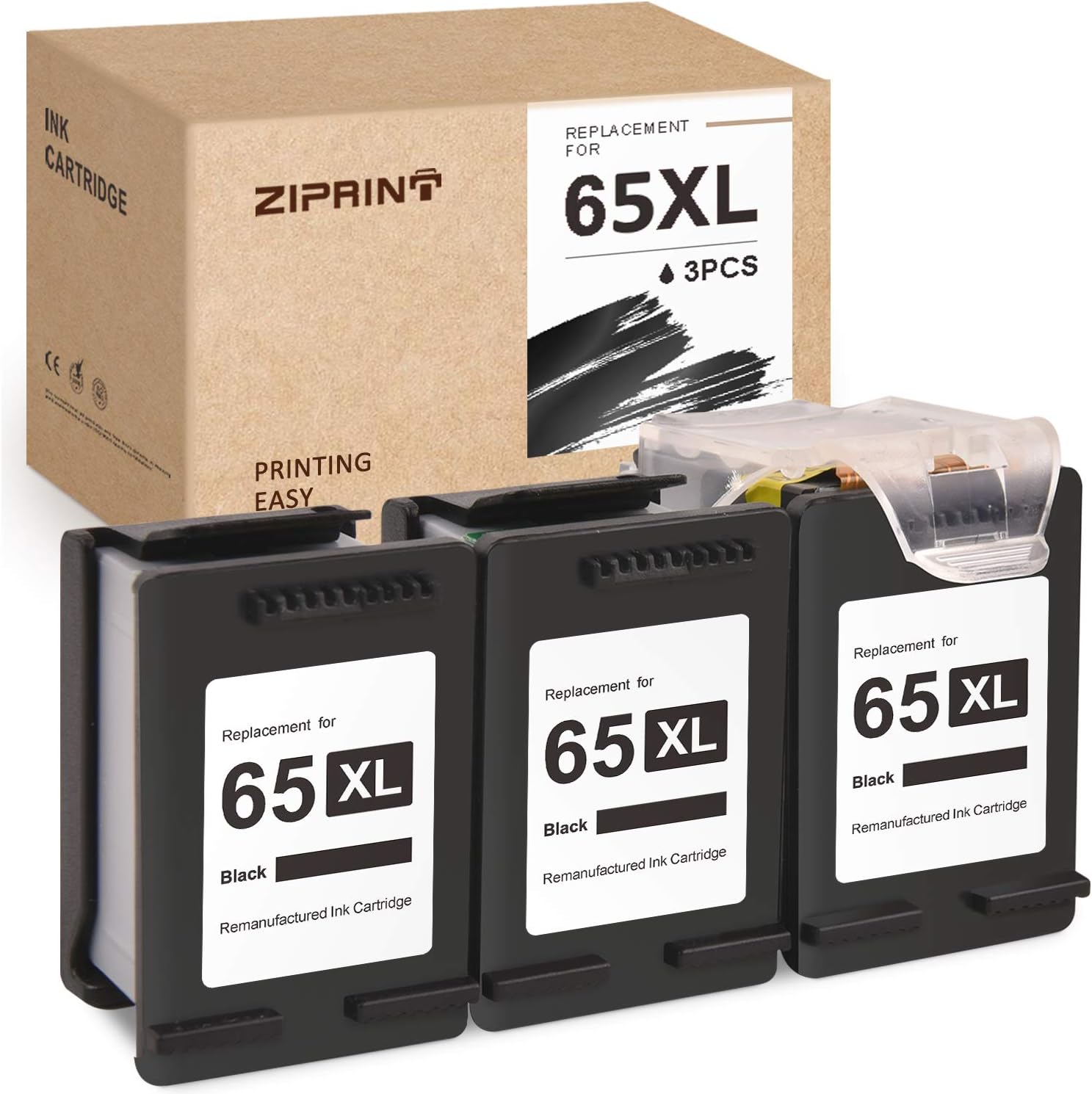 ZIPRINT Remanufactured Ink Cartridge Replacement for HP 65