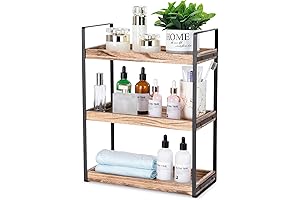 Rustic 3 Tier Countertop Organizer for Bathroom and Kitchen