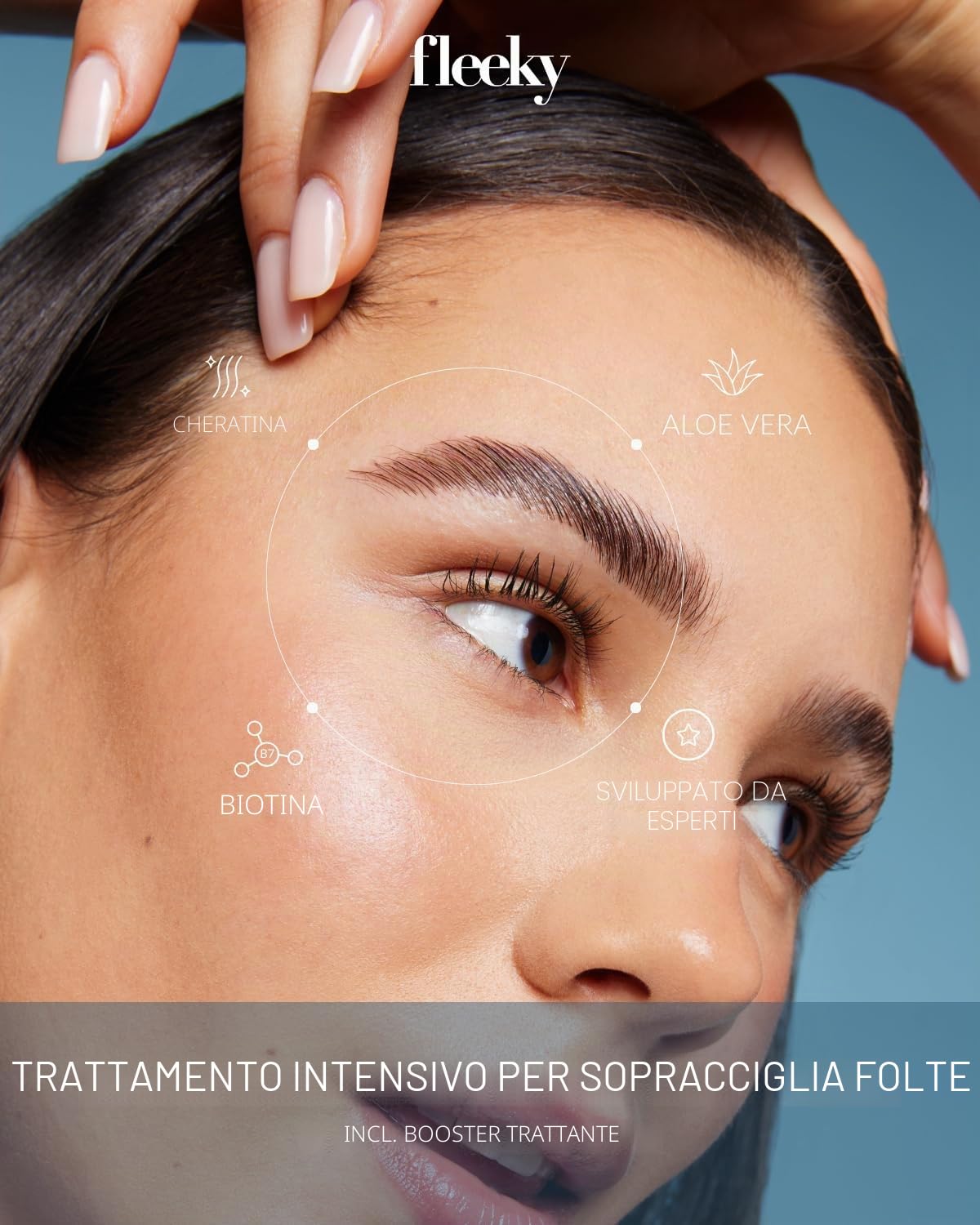 Fleeky, set di sollevamento per sopracciglia con colla per styling e cheratina, kit fai da te, sopracciglia voluminose e definite, delicate e semplici, durano fino a 4-6 settimane, prodotto in UE