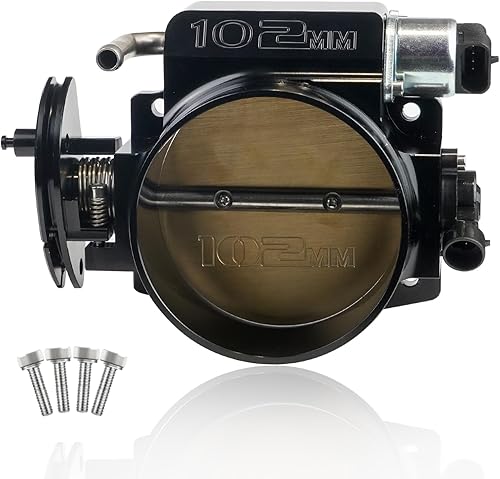 Miniatura 8 de POSENG Cuerpo del acelerador de 3.622 in para LS1 LS2 LS3 LS6 LS7 LSX con sensores de posición del acelerador TPS IAC Aluminio Negro