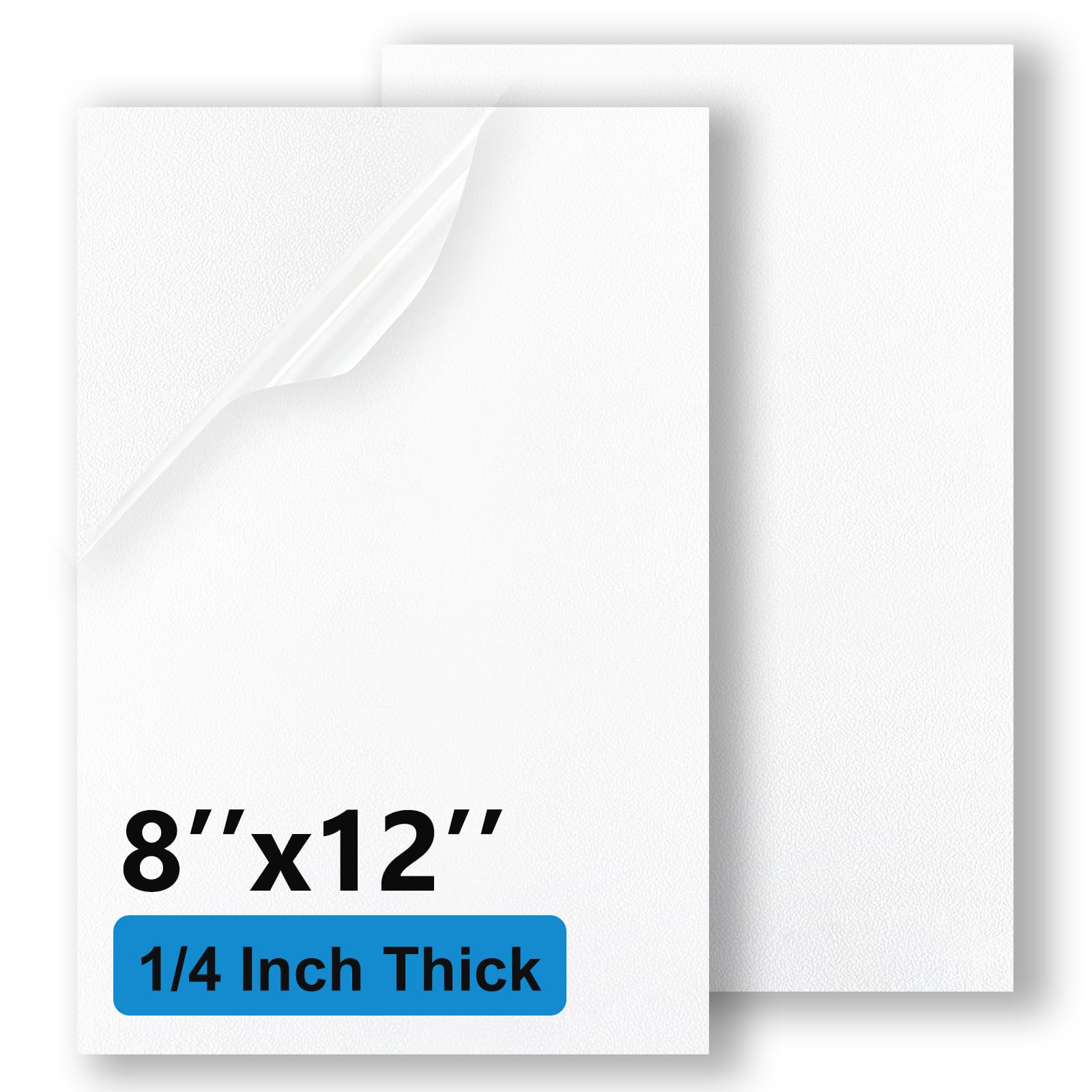 White ABS Plastic Sheets - 2 Pack (8x12 Inch) -22