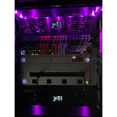 AC Infinity CLOUDPLATE T7 - 2U Rack Mount Cooling Fan Panel - 4 X 80mm Fans - 19" Home Theater AV Rack