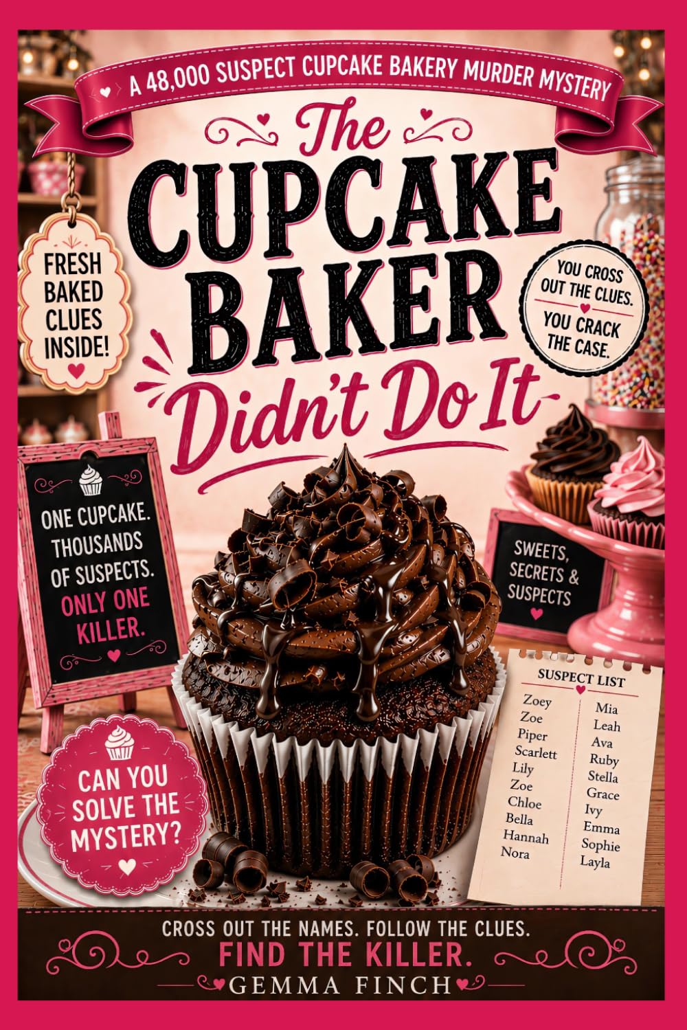 The Cupcake Baker Didn't Do It: A 48,000 Suspect Interactive Murder Mystery Puzzle Book (Didn't Do It Interactive Murder Mystery Puzzles)