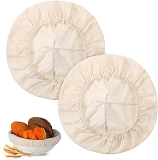 2 Pcs Banneton Liner, Bread Proofing Basket Cloth Liner, Universal Banneton Proofing Baskets Liners, Washable Quick-Dry Bread Baskets Liners, Reusable Durable Bowl Covers for Breads Proof