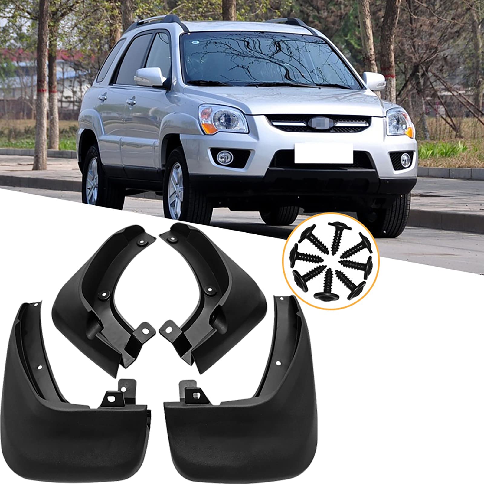 Garde-Boue pour Kia Sportage 2007 2008 Bavettes Voyage et Campagne