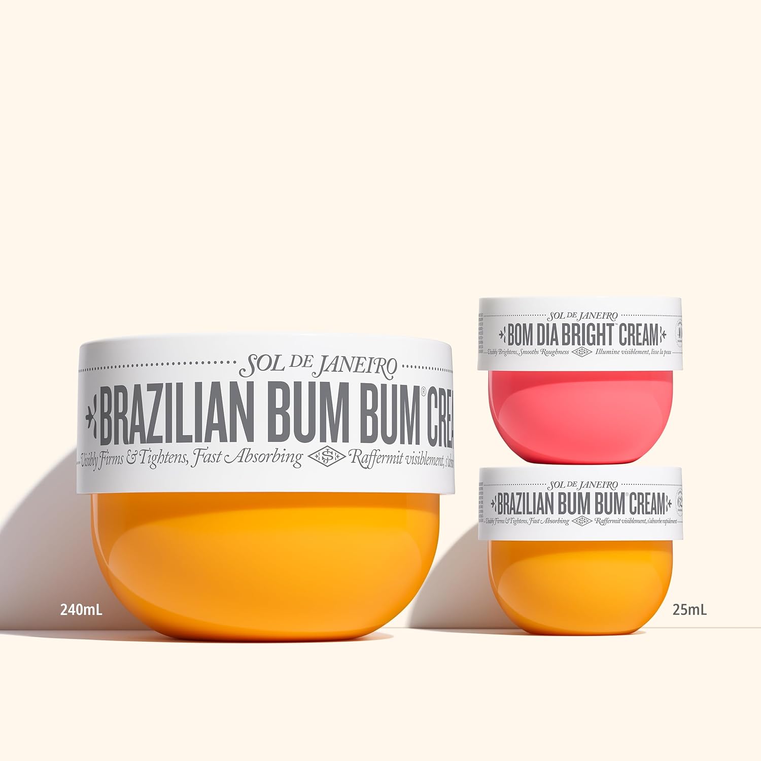 Sol de Janeiro Mini Body Cream Trial Set - Travel Size Set - Beauty Minis - Brazilian Bum Bum Cream & Bom Dia Bright Cream - 2 Piece Set 25 mL - $24 Value - Image 4