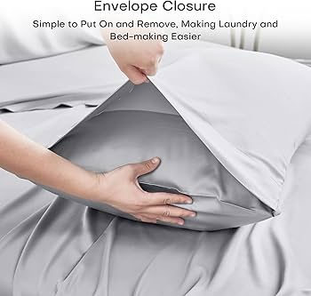 匿名配送✨枕カバー 2枚セット 封筒式ピローケース　グレー Amazon｜VIPfree 枕カバー 2枚セット ソフト 通気性 封筒式枕カバー