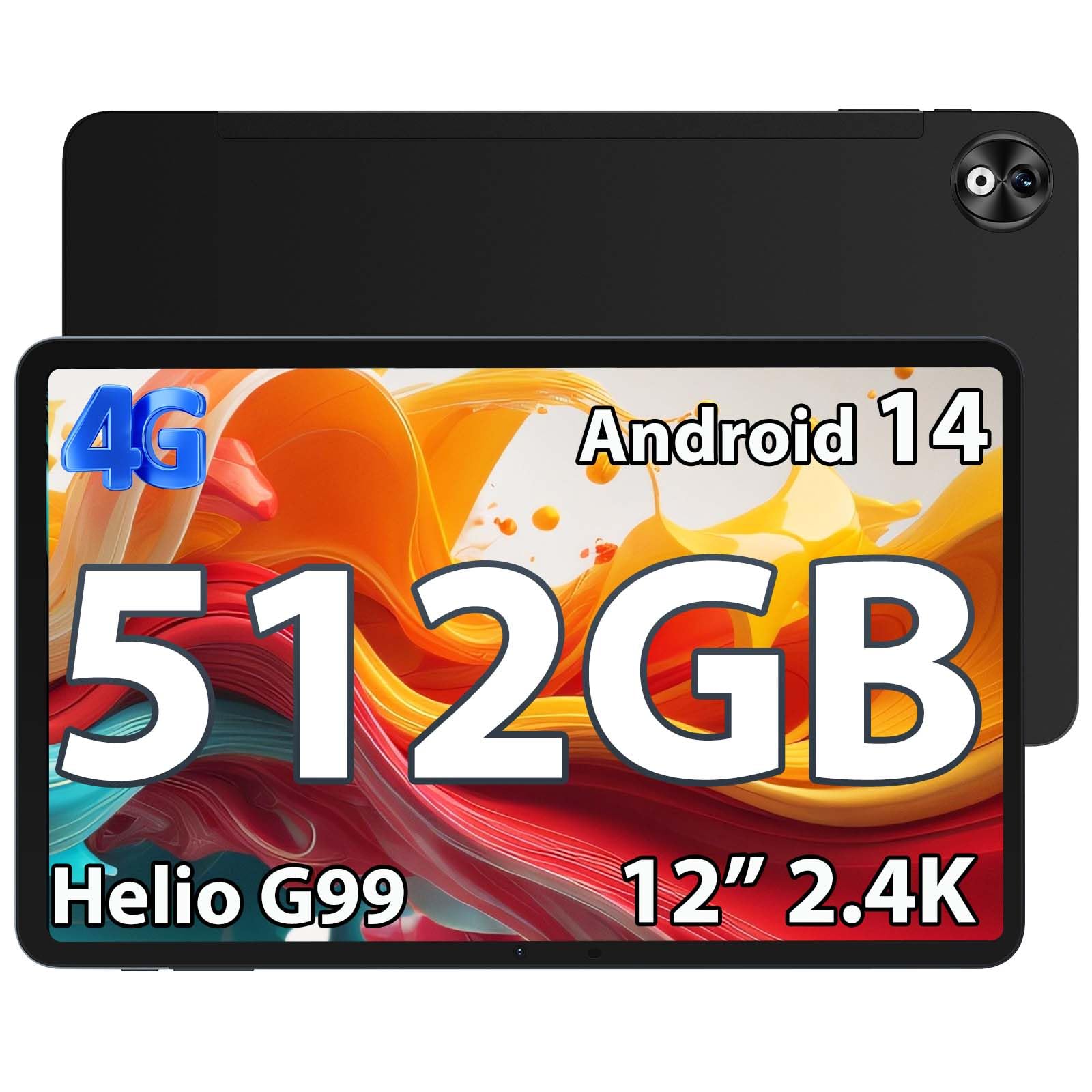 AKNICI Custodia Cover per DOOGEE T40 Pro/DOOGEE T20 Ultra Tablet 12 Pollici, Pelle PU Cover Custodia Protettiva con Cinghia di Sicurezza e Magnete e Funzione di Supporto per DOOGEE T40 Pro/T20 Ultra