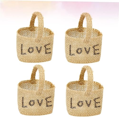 Miniatura 4 de Gadpiparty 8 Pcs nomes decorations christmas chritmas decor Small flower basket Decorative flower basket for flower girl handbag storage organizer