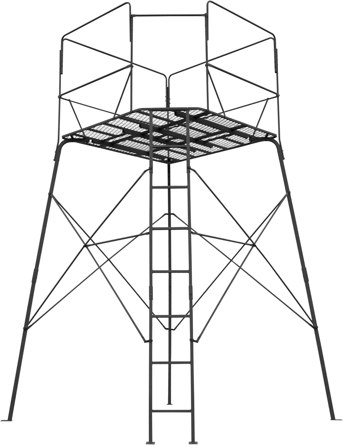 Rivers Edge® 12’ Shooting Platform, Oversized Platform, Adjustable Shooting Rail, Powder-Coated Steel, Unmatched Stability, RE402T