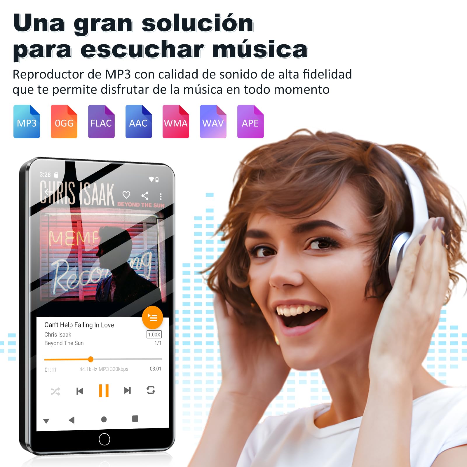 Spotify - Reproductor MP3 de 144 GB con WiFi y Bluetooth, Reproductor MP4 Android para niños, Pantalla táctil de 4,02 Pulgadas con Audible, Amazon Music y Play Store