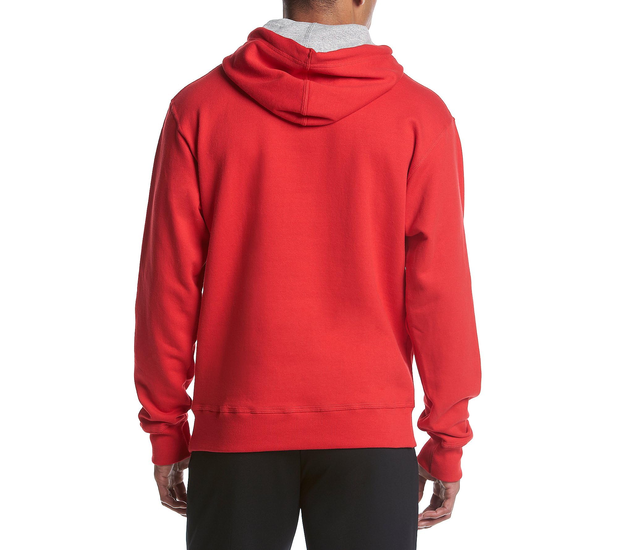 Champion Męska bluza z kapturem Powerblend polarowa z kapturem (3 sztuki), Logo drużyny Red Scarlet C, XL wysoki