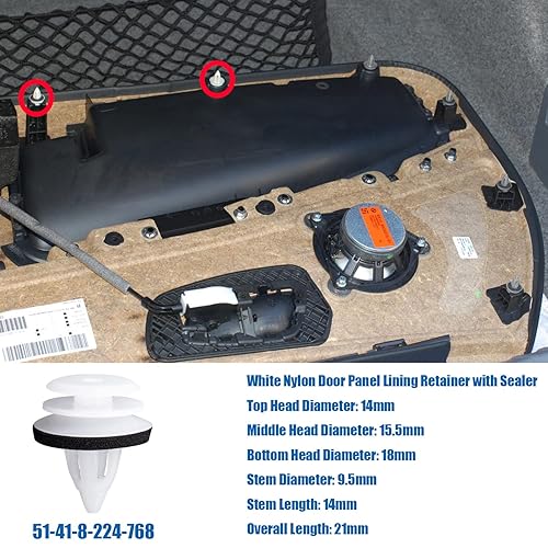 Miniatura 4 de OAUTOO 80pcs Interior Trim Insertar Ojal y Panel de Puerta Clips para BMW Serie 3 E46, E46 M3