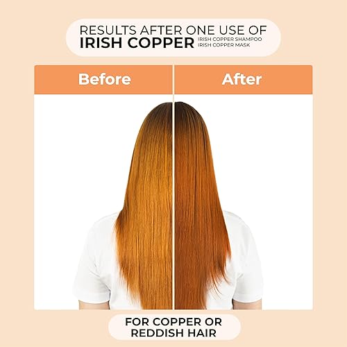 Miniatura 3 de naissant Irish Copper Champú tonificante para el cabello  Depósito de color  Refresca y neutraliza los tonos cobrizos  Sin parabenos, amoníaco ni