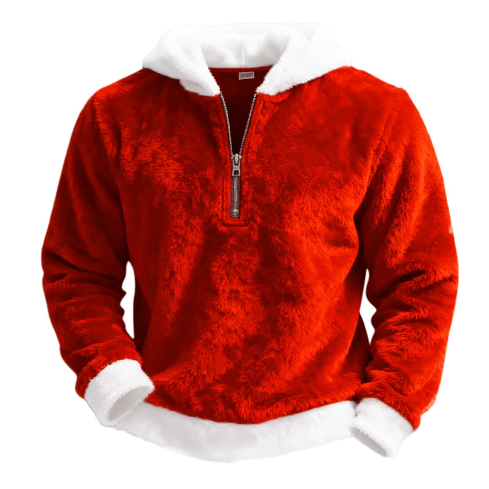Sudadera Laboral Unisex con Capucha, De Forro Doble Faz, Cremallera, Cómoda, Informal Y Estilo. Chaqueta Verano Hombre (Red, M) Protección Solar Camisa Manga Larga Kit Pesca Ropa Anti