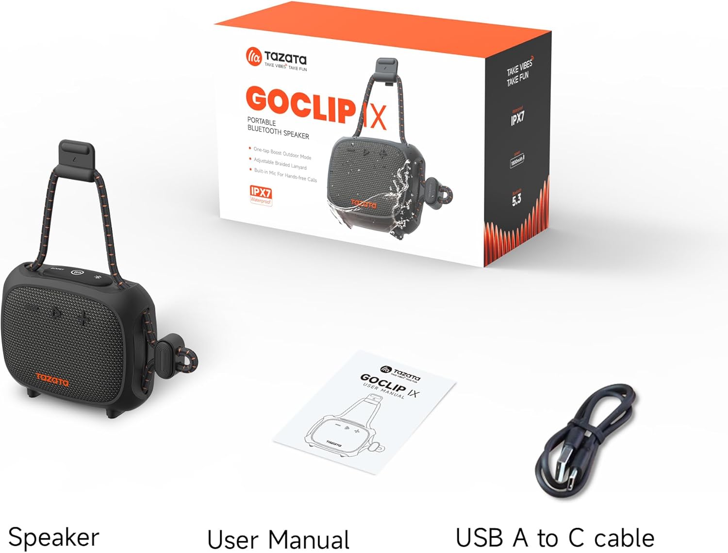 Bike Speakers,IPX7 Waterproof Portable Speaker Bluetooth Wireless with 11H Playtime,TWS Pairing,Built-in Strap for Ebike,Fishing,Shower,Camping,Travel Gift - Image 9