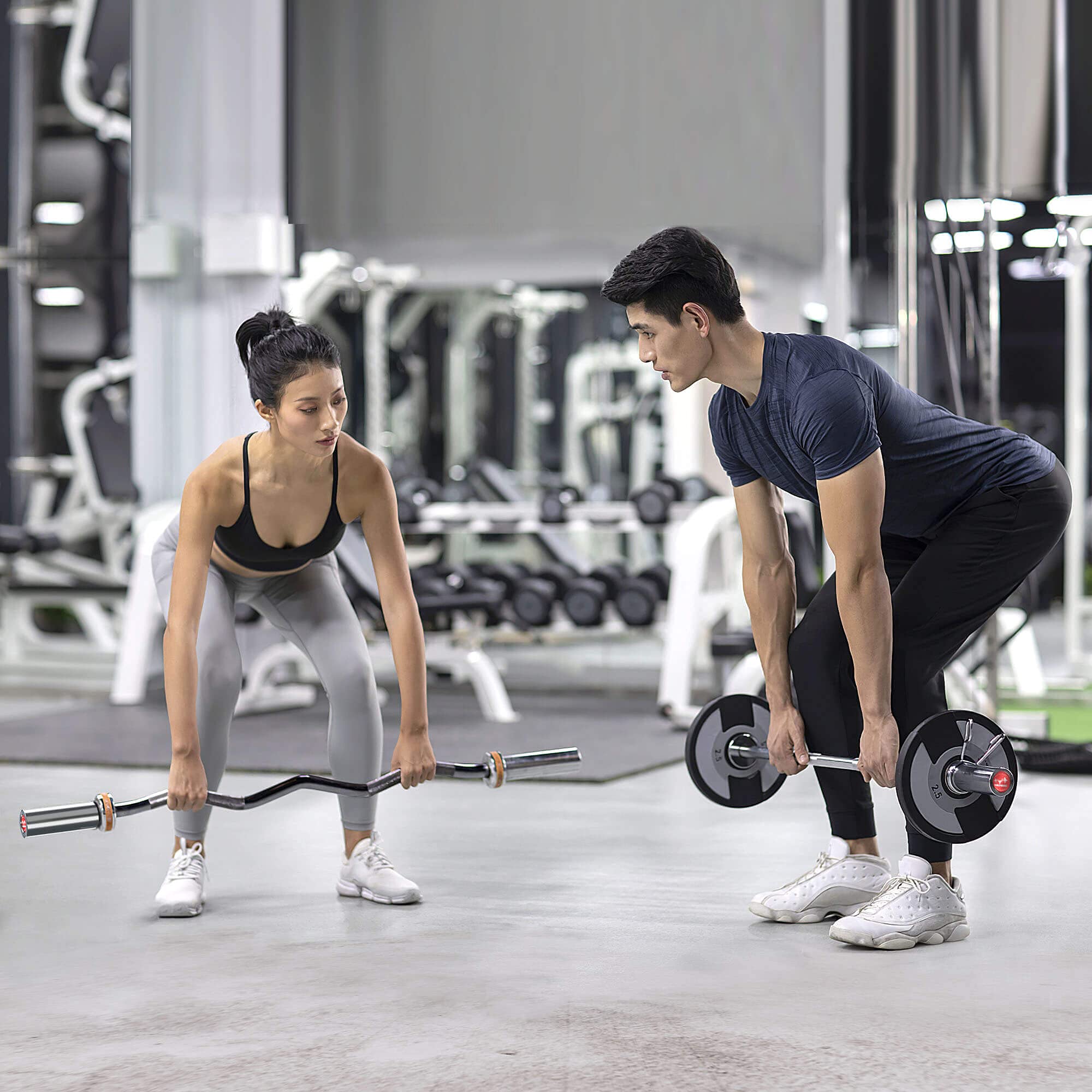Elevens Olympic Barbell EZ Bar Curl Bar 4 Pies/5 Pies/7 Pies Para Discos De