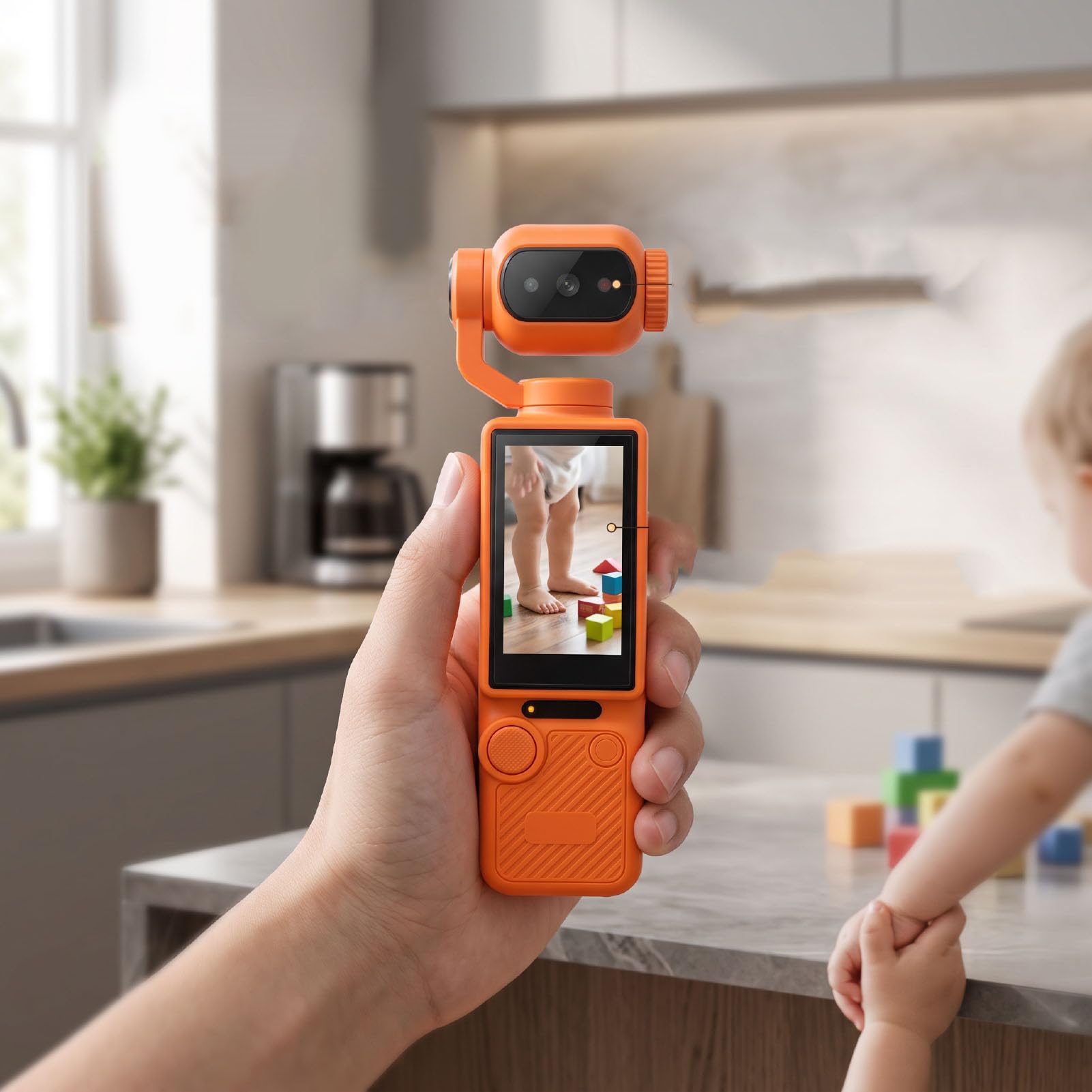 ASHATA Videocamera Sportiva Azione Rotazione 360°, Obiettivo Pivotante HD