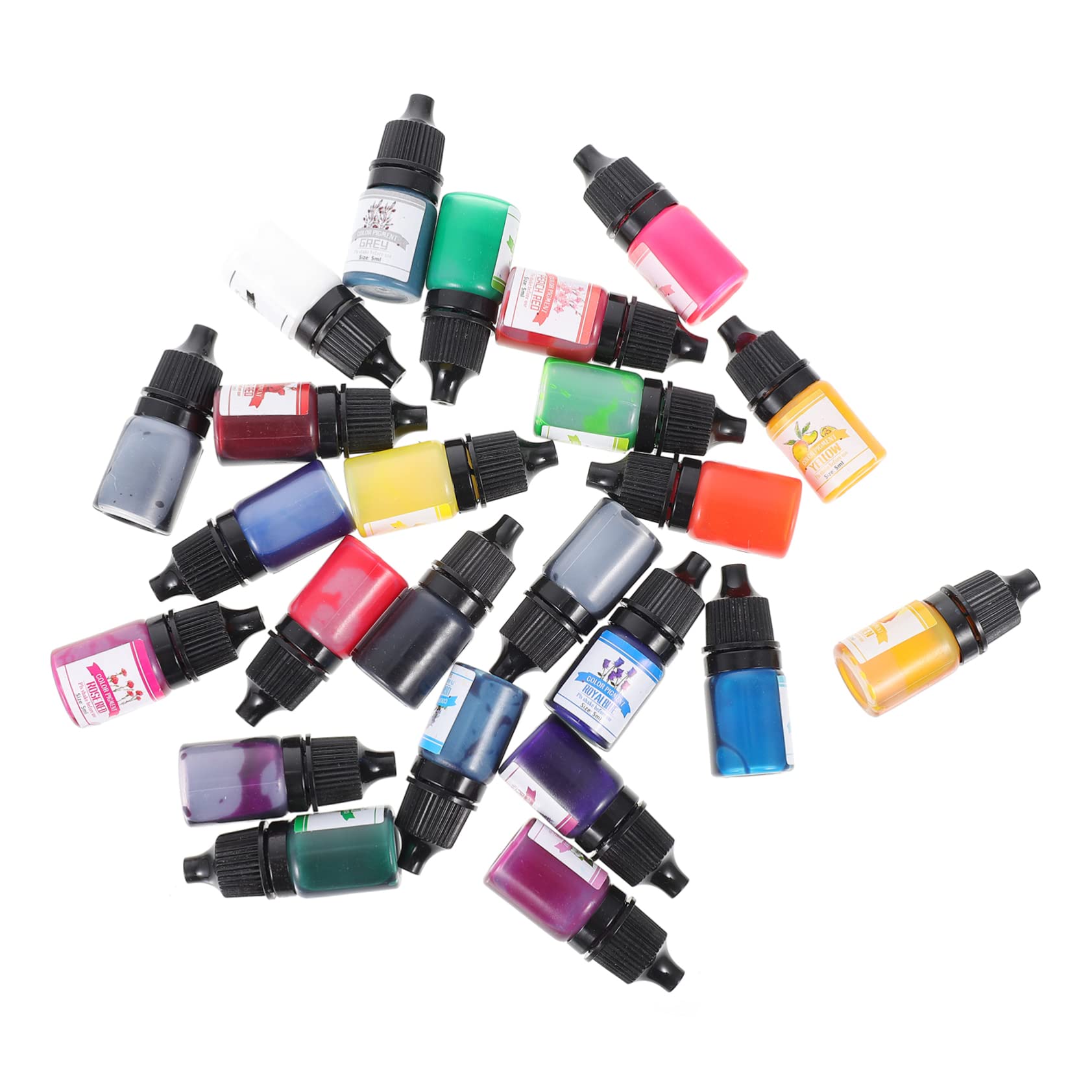 Pigmento de Resina Epoxi Uv, Colorante Concentrado para Manualidades Diy, Plástico, Mezcla de Pigmentos, 24 Colores para Joyería