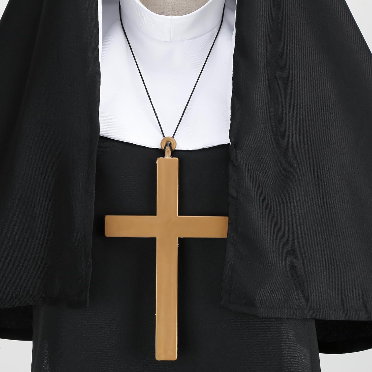 TOONRAlN Women's Nun Costumes Adult Black Tradition Outfit Dress for Halloween Cosplay Costume